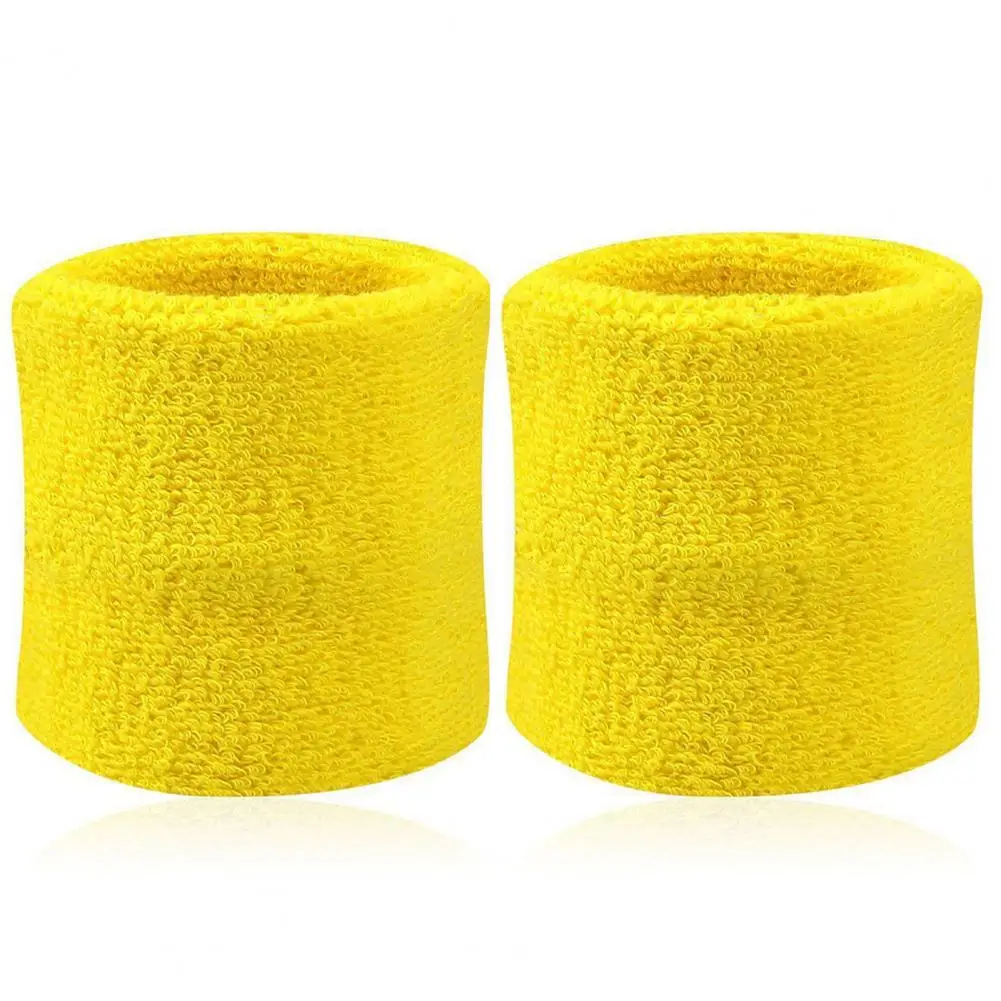 2 stuks katoenen polsband polsbandje tenniszweetbanden sneldrogende fitness zweetbandjes polsband veiligheid polssteun brace wrap band