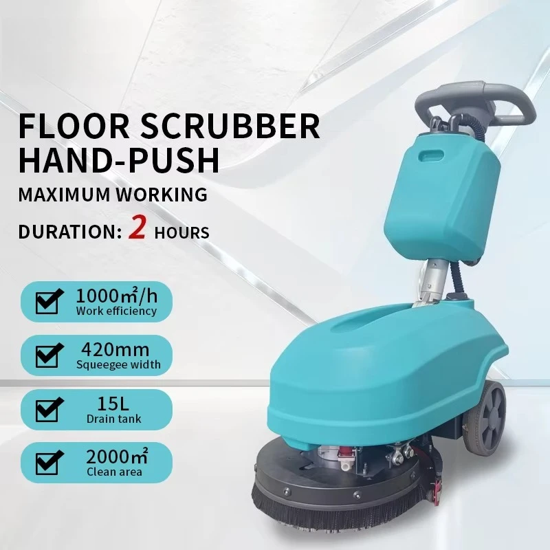 Commercial Electric Walk-Behind Floor Scrubber Dryer Automatic Squeegee Brush Low Noise Design New Self-Propelled