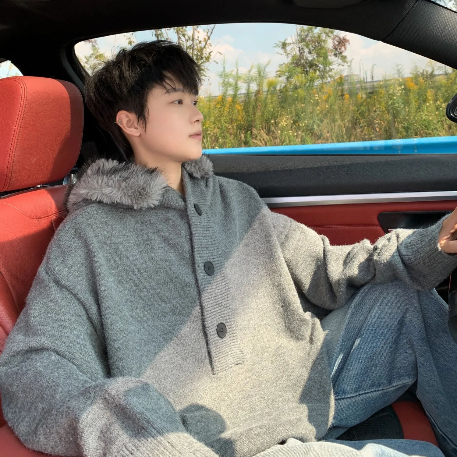 

Men's Thiened Hoodie Knitted Sweater ey Autumn Winter plus Size 250 Pou Casual American Sle Inner Wear Sweatirt Ja...