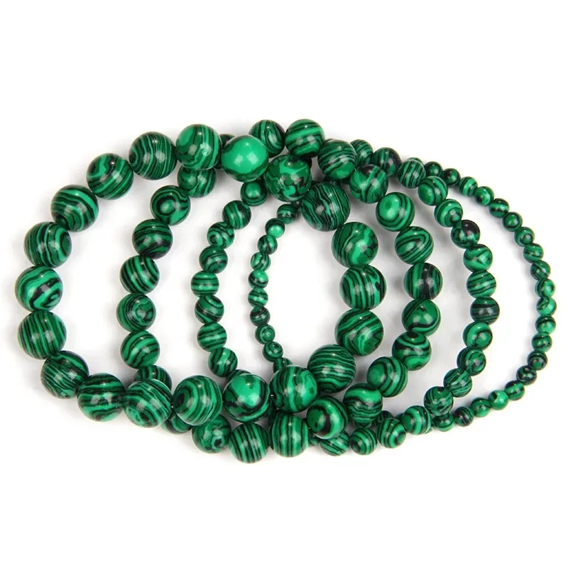 OAIITE Malachite Bracelet for Men Natural Stone Bead bracelet for Women Health Weight Loss Treatment Diabetes Jewelry Gift