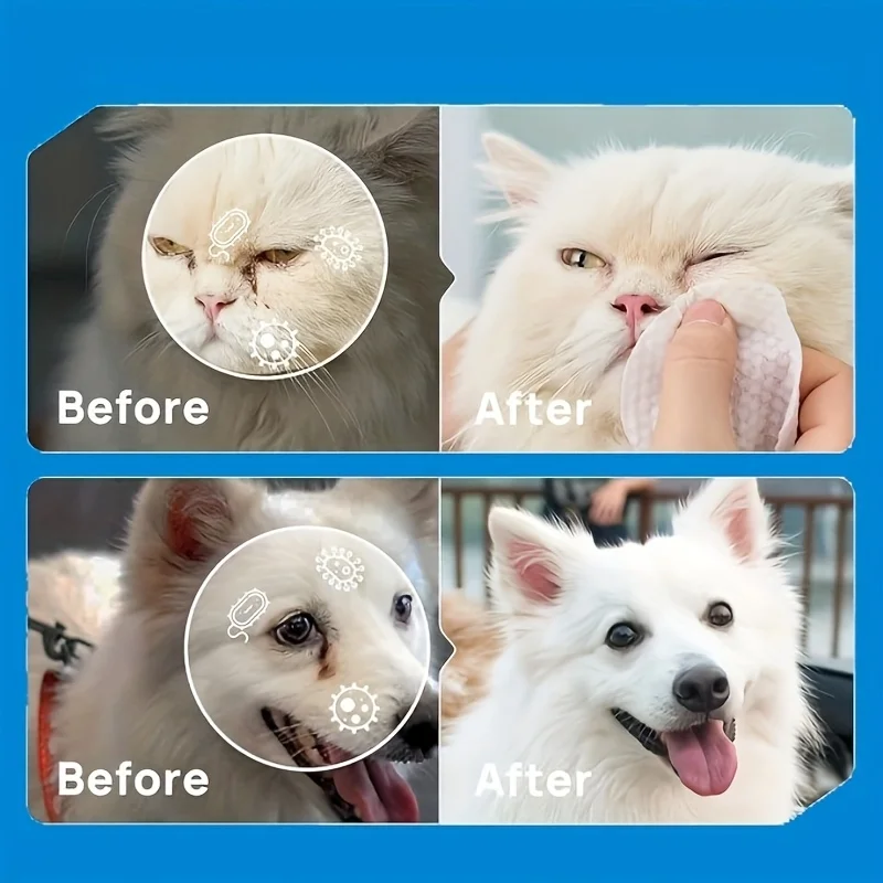 200pcs Pet Eye Wet Wipes 5