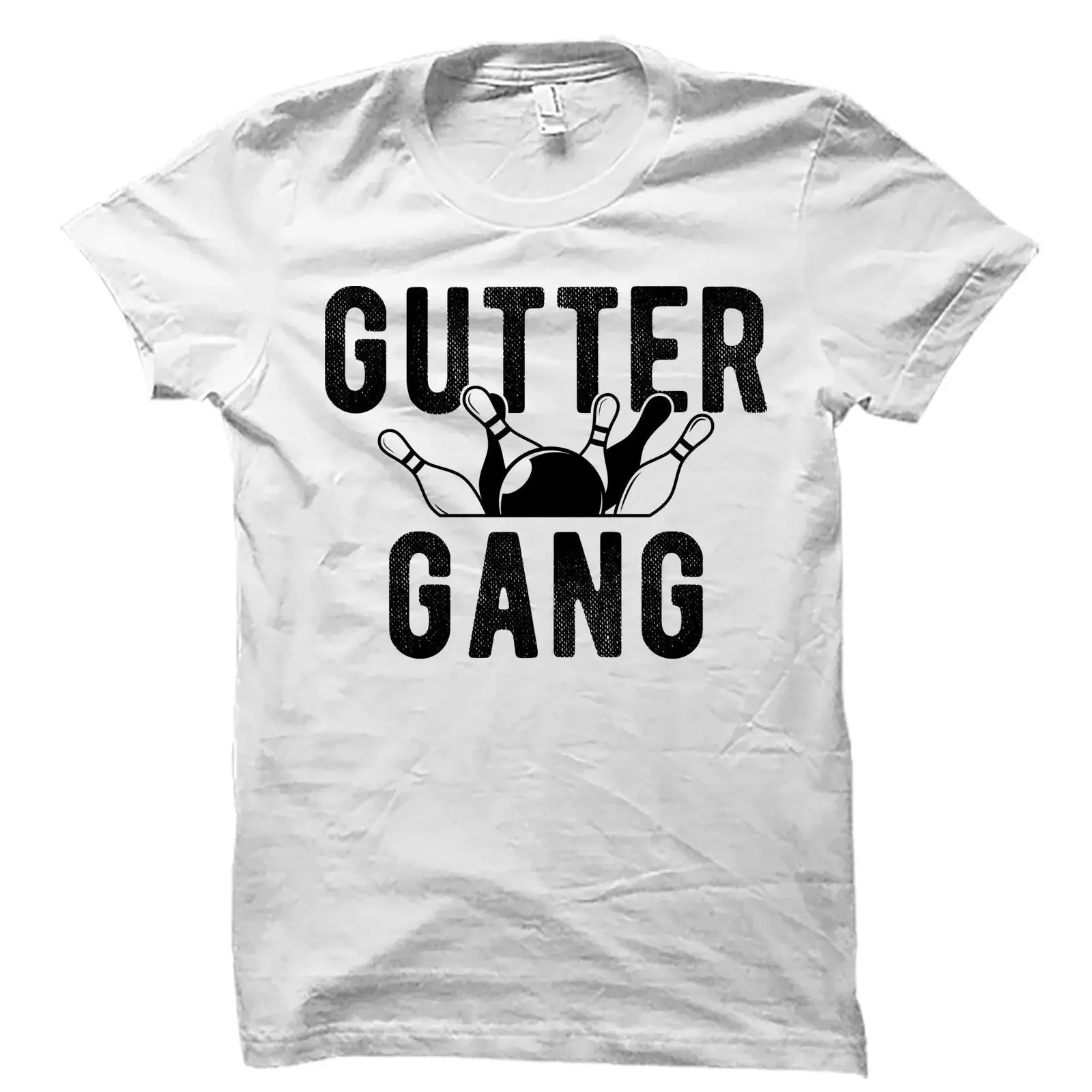 Gutter Gang Funny Bowling T Shirt Humorous Bowler Casual Team Party for Lovers OS4783 vintage Washed designer clothes fashion