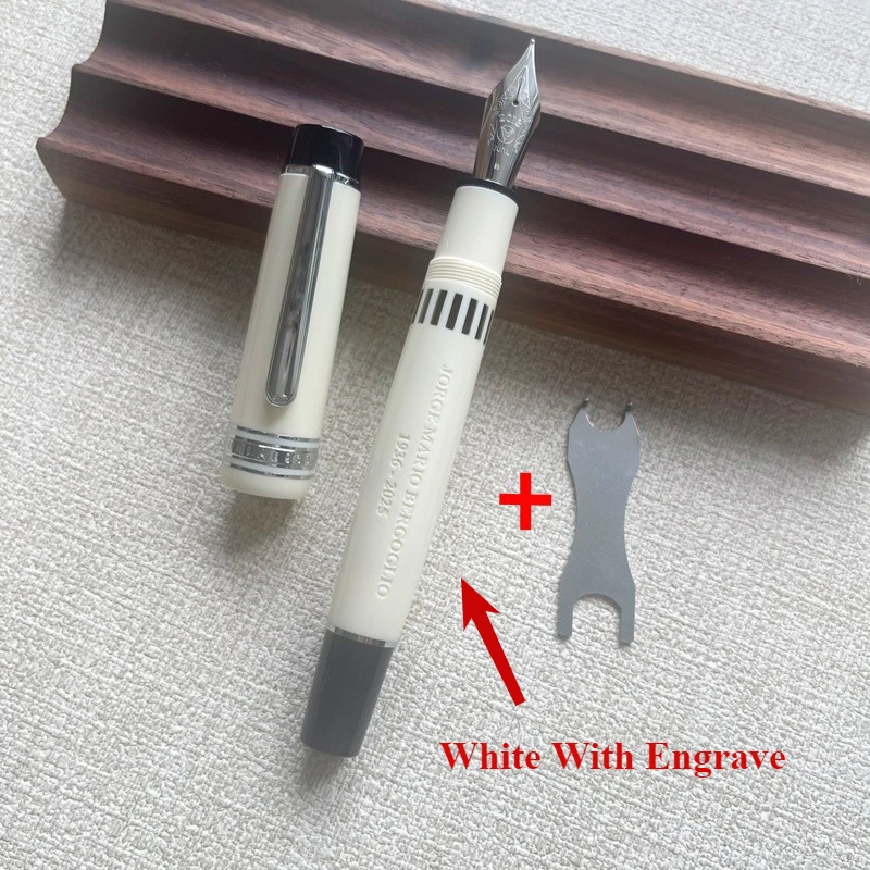 

Перьевая ручка WingSung 930 из смолы и поршня — перо Larege No 9 Iraurita F/M/B, золотая/серебряная отделка, роскошный бизнес-подарок с гаечным ключом