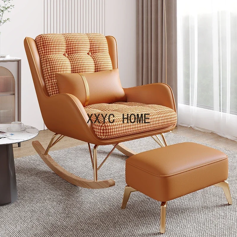 Back Jardin Living Room Chair Modern Pad Cushion Rocking Lounge Living Room Chair Nordic Accent Meubles De  Home Furniture