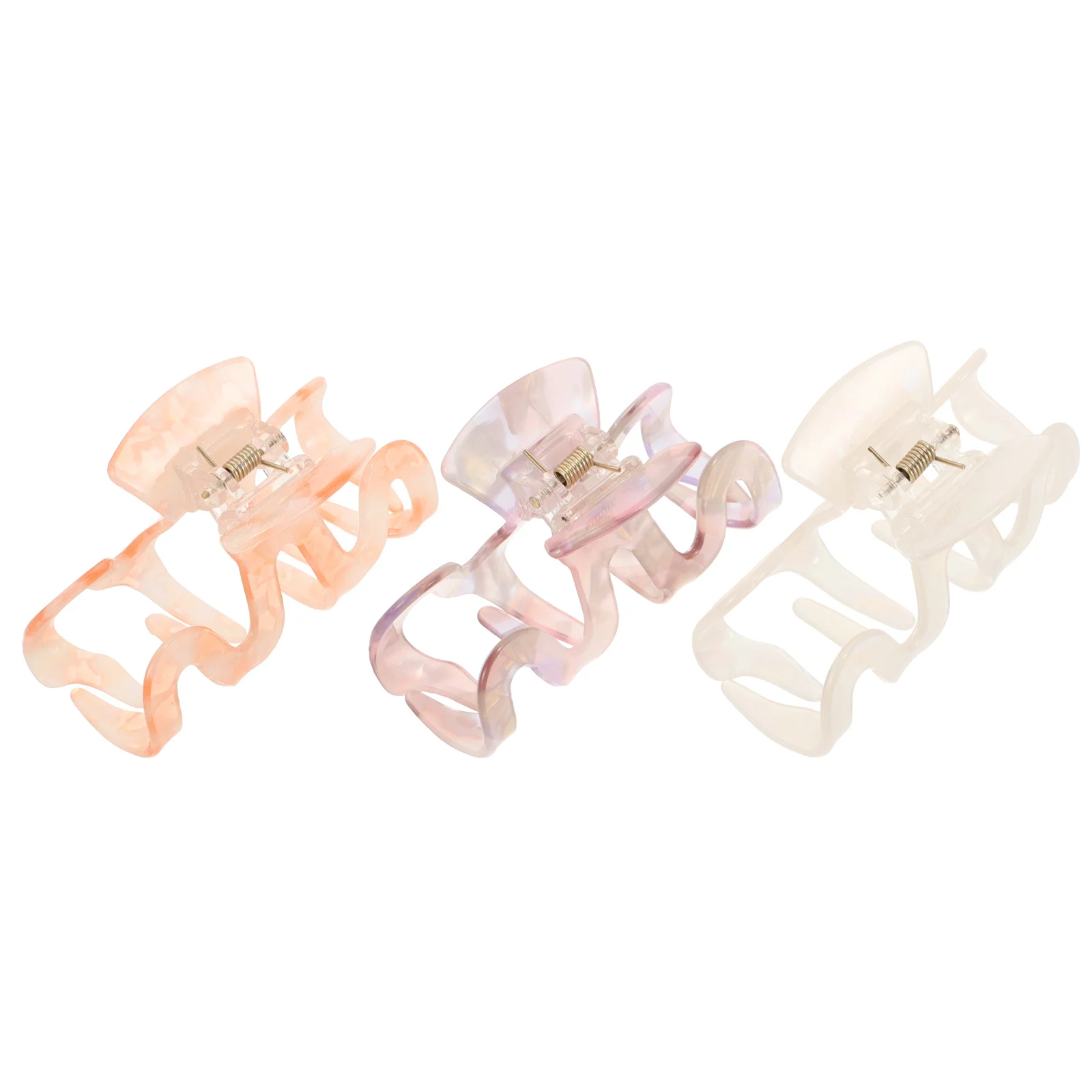 

3Pcs Hair Claw Clips Anti-Slip Jumbo Clamps for Women Thick Long Hair Secure Hold Styling Tool for Party Wedding Daily Wear