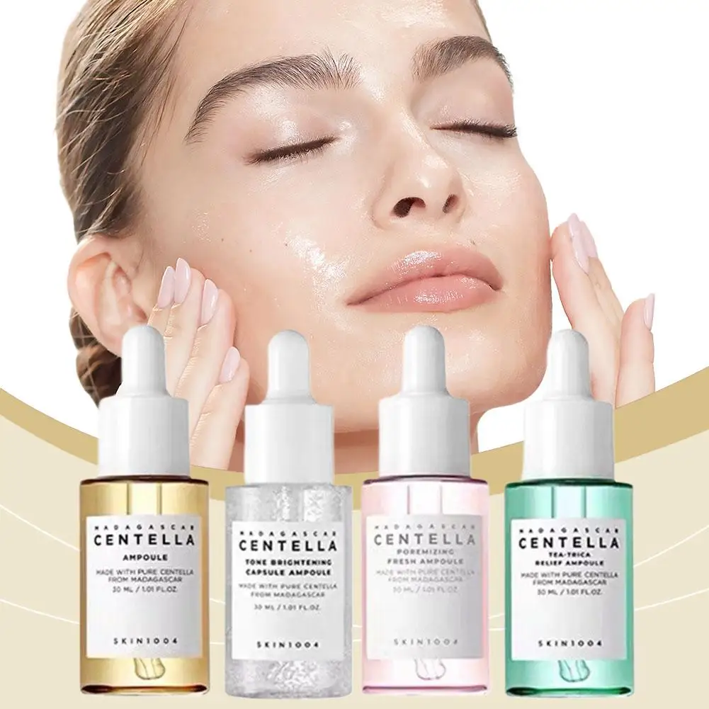 30ml*4 Centella Asiatica Essence Set Calming Moisturizing Brightening Face Serum Brightening Capsule Ampoule Daily Skin Care