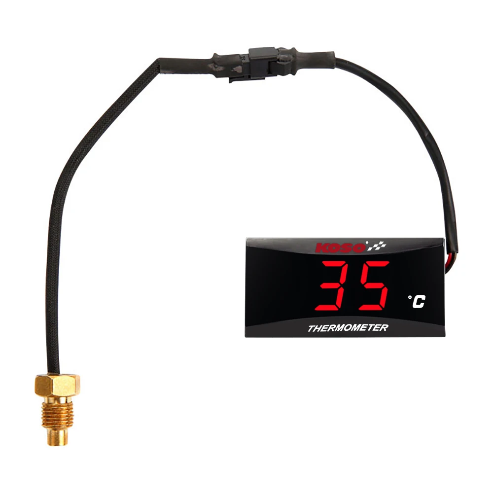 KOSO olietemperatuurmeter motorfiets universele olietemperatuursensor LCD digitaal scherm minimeter