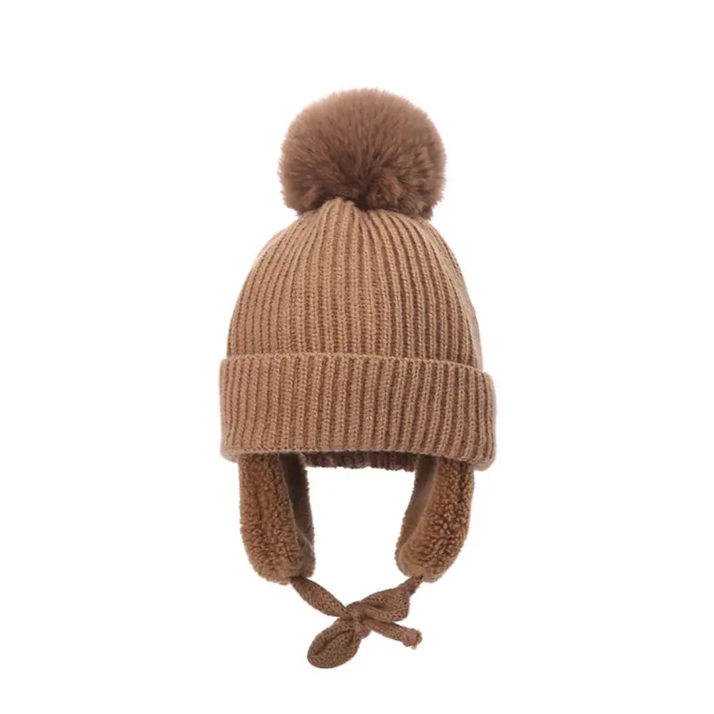 

Fashion Children Winter Knitted Hats Warm Cap Cashmere Hat EarFlaps Hat