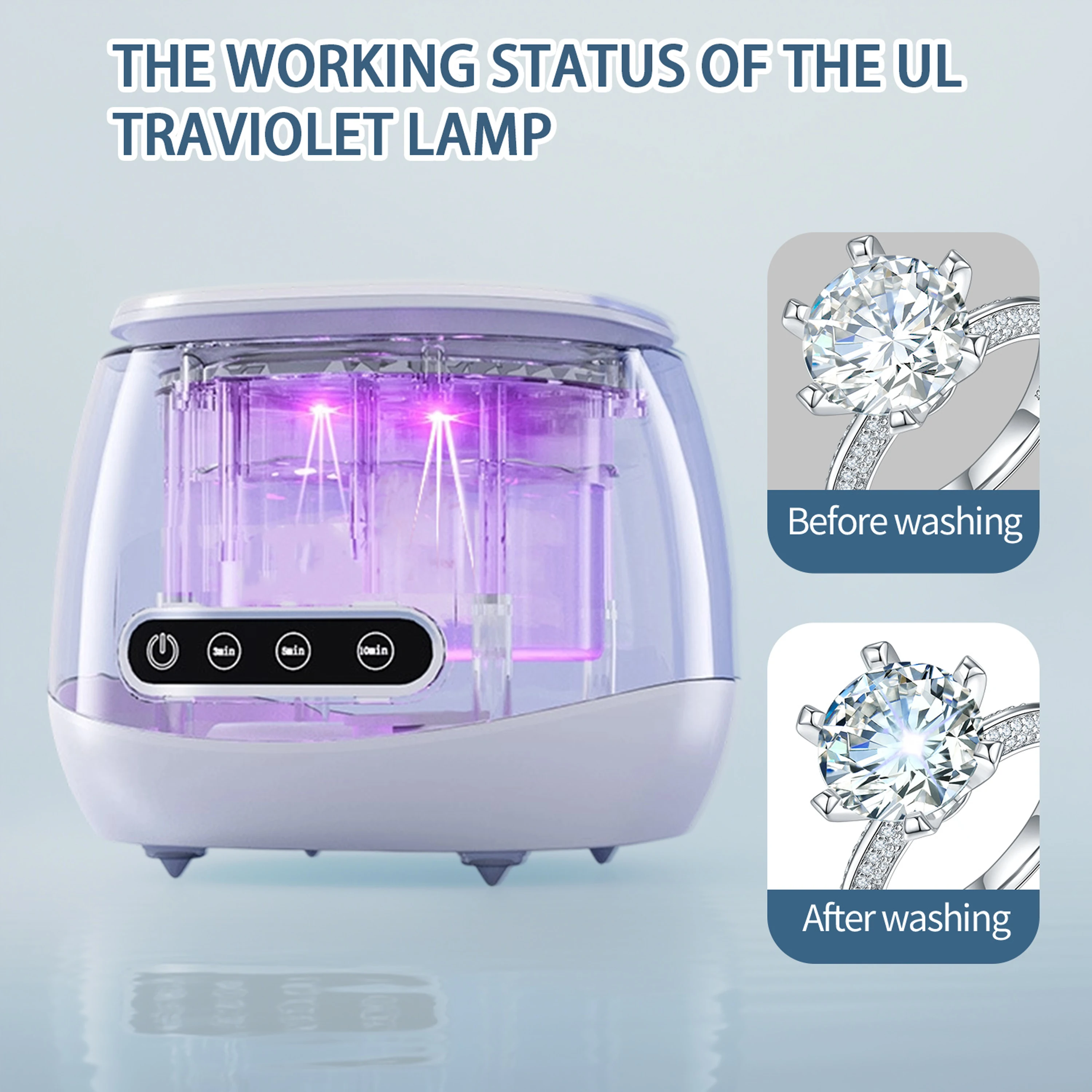 Machine automatique de nettoyage de prothèses dentaires à ultrasons, nettoyeur de pinceaux de maquillage USB, 3 fonctions de synchronisation pour tous les appareils dentaires, 48KHZ