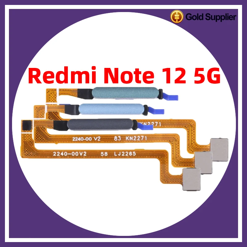 

Original For Xiaomi Redmi Note 12 5G Fingerprint Sensor Scanner Touch ID Connect Motherboard home button Flex Cable