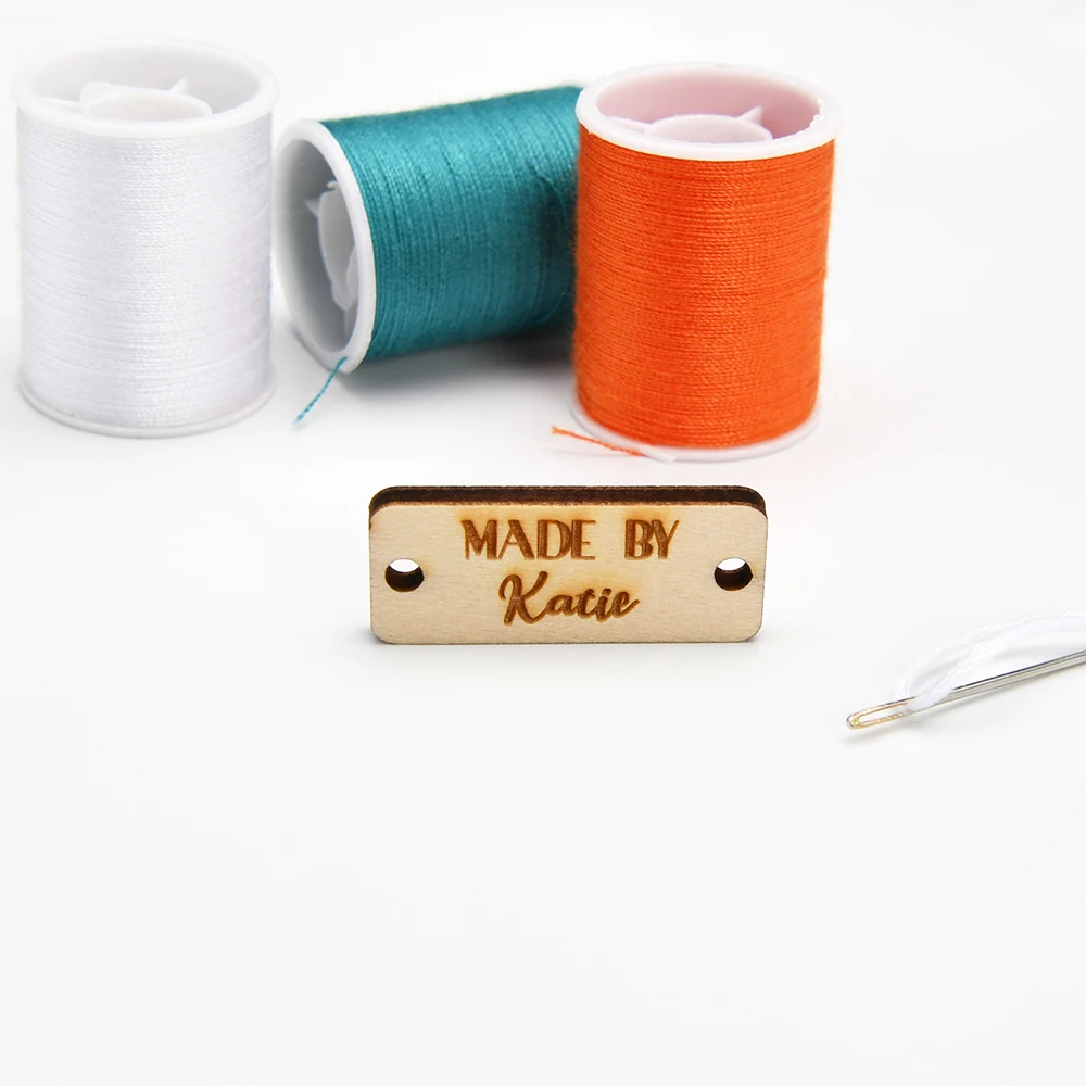 

Personalized Wooden Tags with Laser Engraving - 3mm Eco-Friendly Labels for Hats, DIY Crafts, Home Décor Gift, Size (30x12.5mm)