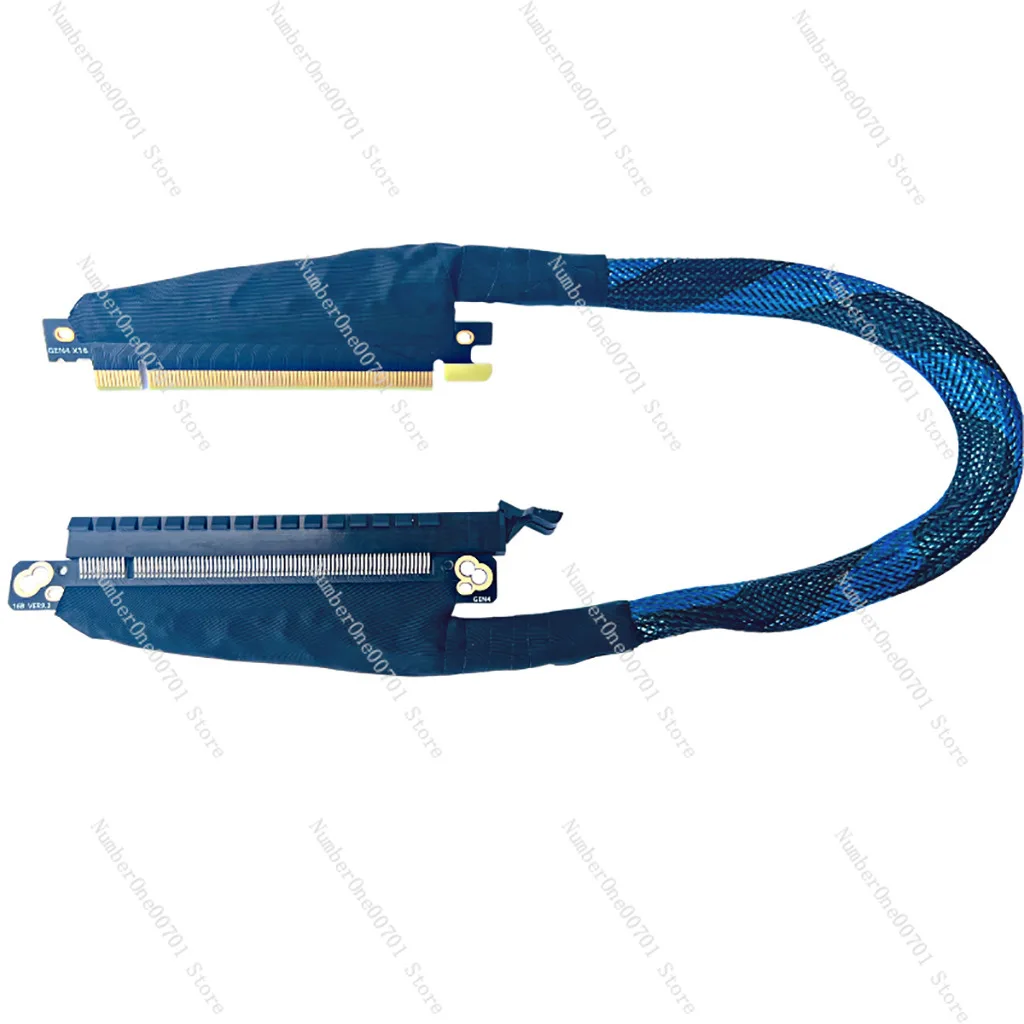 كابل تمديد بطاقة الرسومات PCIE4.0X16 GPU AI كابل محول الخادم الخارجي المدمج في اليسار واليمين عالي السرعة GEN4