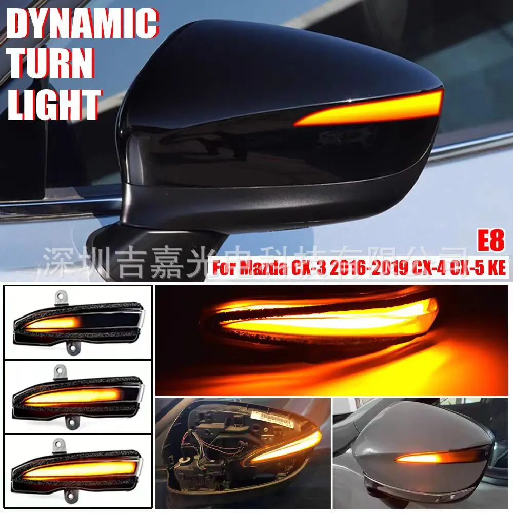 For Mazda CX3 CX4 CX5 car modified LED reversing rearview mirror light dynamic water turn signal.signal lamp assembly
