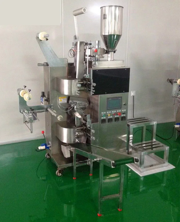 Fully automatic tea bag and filter paper wrapper for filling and sealing food powders in bag foil packages