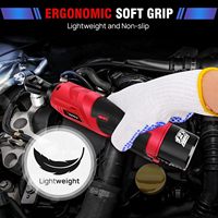 BRIEFNESS Automotive Repair Tools Electric Ratchet Set Rechargeable Cordless Ratchet 7 Repair Tool Sockets Red Black
