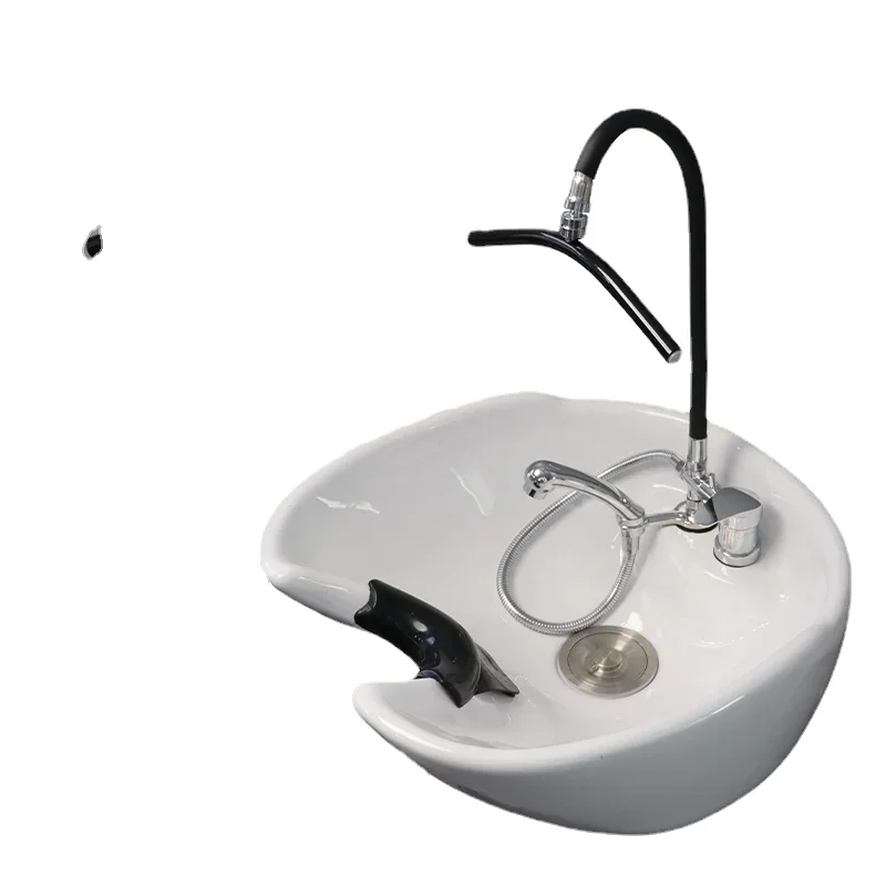 

Shampoo basin massage spa head therapy curved waterfall shower shampoo bowl basin hairdressing station beauty salon supply