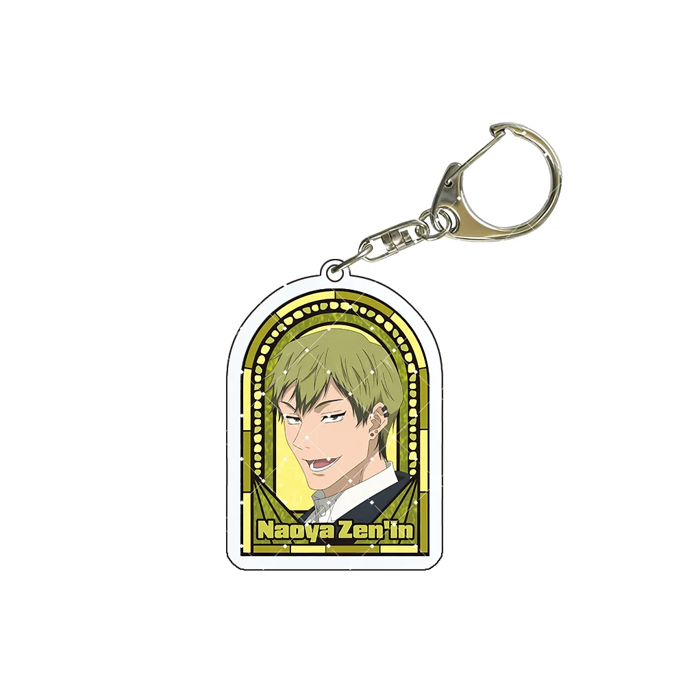 Jujutsu Kaisen Naoya Zenin 6cm Acrylic Keychain Anime Stained Glass Style Acrylic Keyring Backpack Decoration Birthday Gifts