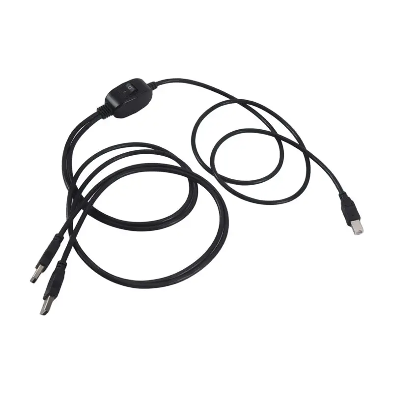 YSS-2 In 1 Printer Cable USB A To B Male To Male Printer Cable For Hp Canon Printer Splitter For Two Computers
