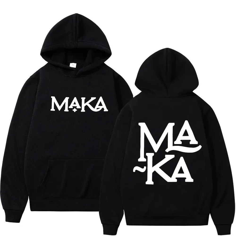 

Толстовки с логотипом рэпера Maka Merch, мужская и женская одежда, модные толстовки с капюшоном в стиле хип-хоп, эстетичная винтажная толстовка большого размера унисекс