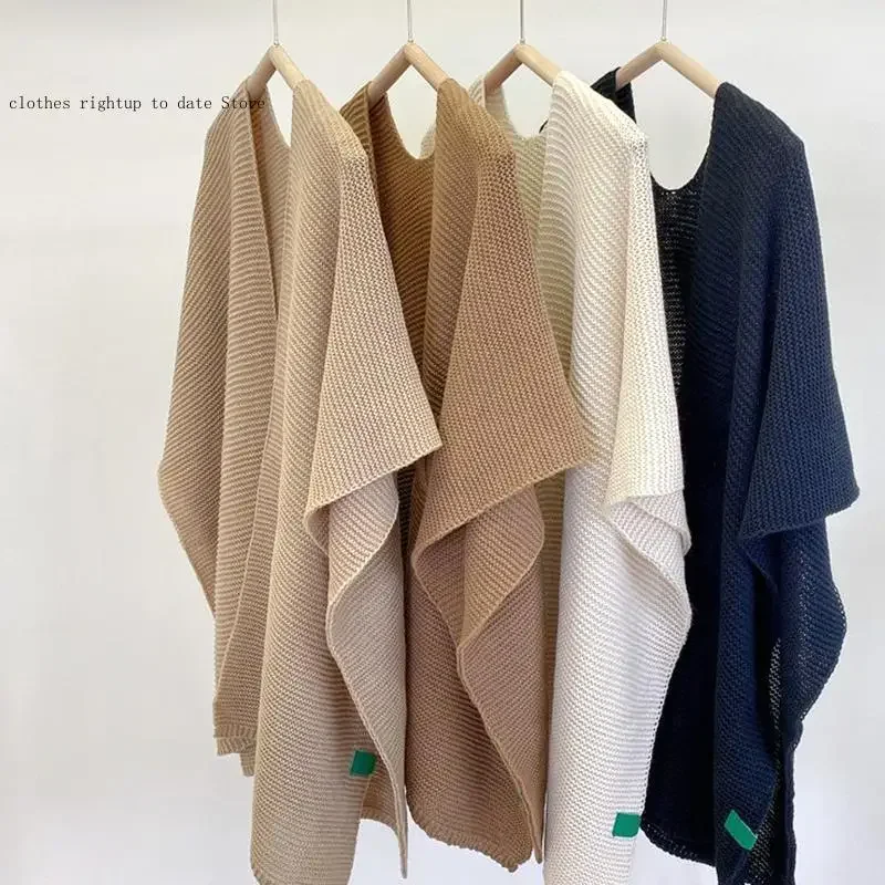 Xale de malha feminino, capa quente, cachecol casual, moda, outono e inverno