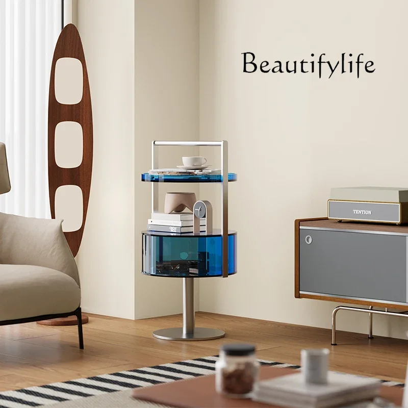 N40 Acrylic sofa edge few modern simple corner few bedroom bedside table designer living room creative coffee table