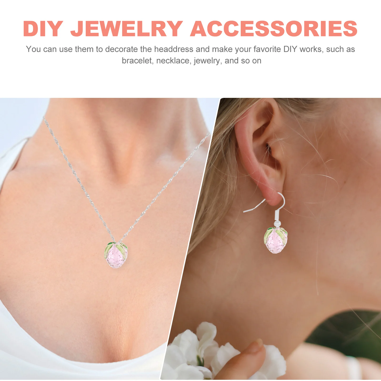 

16Pcs Strawberry Charms Fine Workmanship Bright Color Perfect Gift for DIY Jewelry Necklace Earrings Bracelet Charms