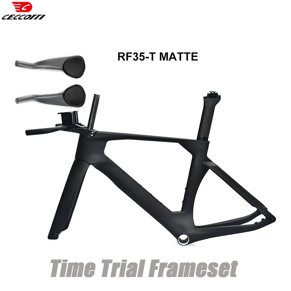 

CECCOTTI Factory New arrival T47 Carbon Fiber Time Trial Frame Set Disc carbon TT bike frame Integrated Cables Bicycle Frameset