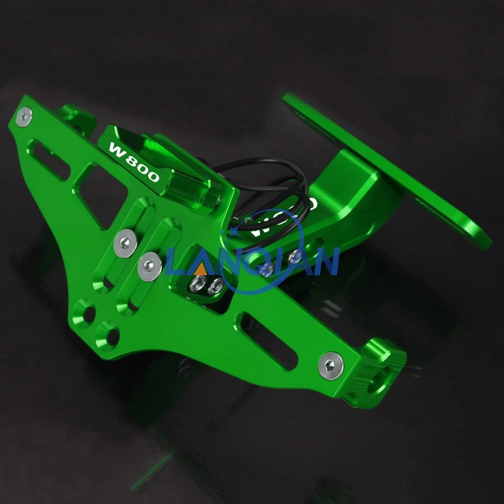 

For KAWASAKI W800/SE W 800 2012-2024 2023 2022 2021 Rear License Plate Holder Bracket with Light Tail Tidy Fender Eliminator