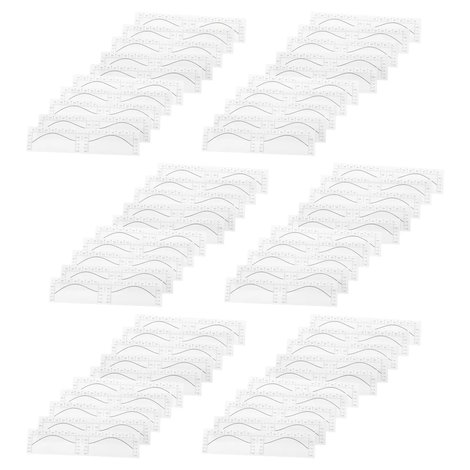 100Pcs Disposable Eyebrow Ruler Stickers Adhesive Brow Mapping Tool for Symmetrical Eyebrow Shaping Tattooing DIY Salon