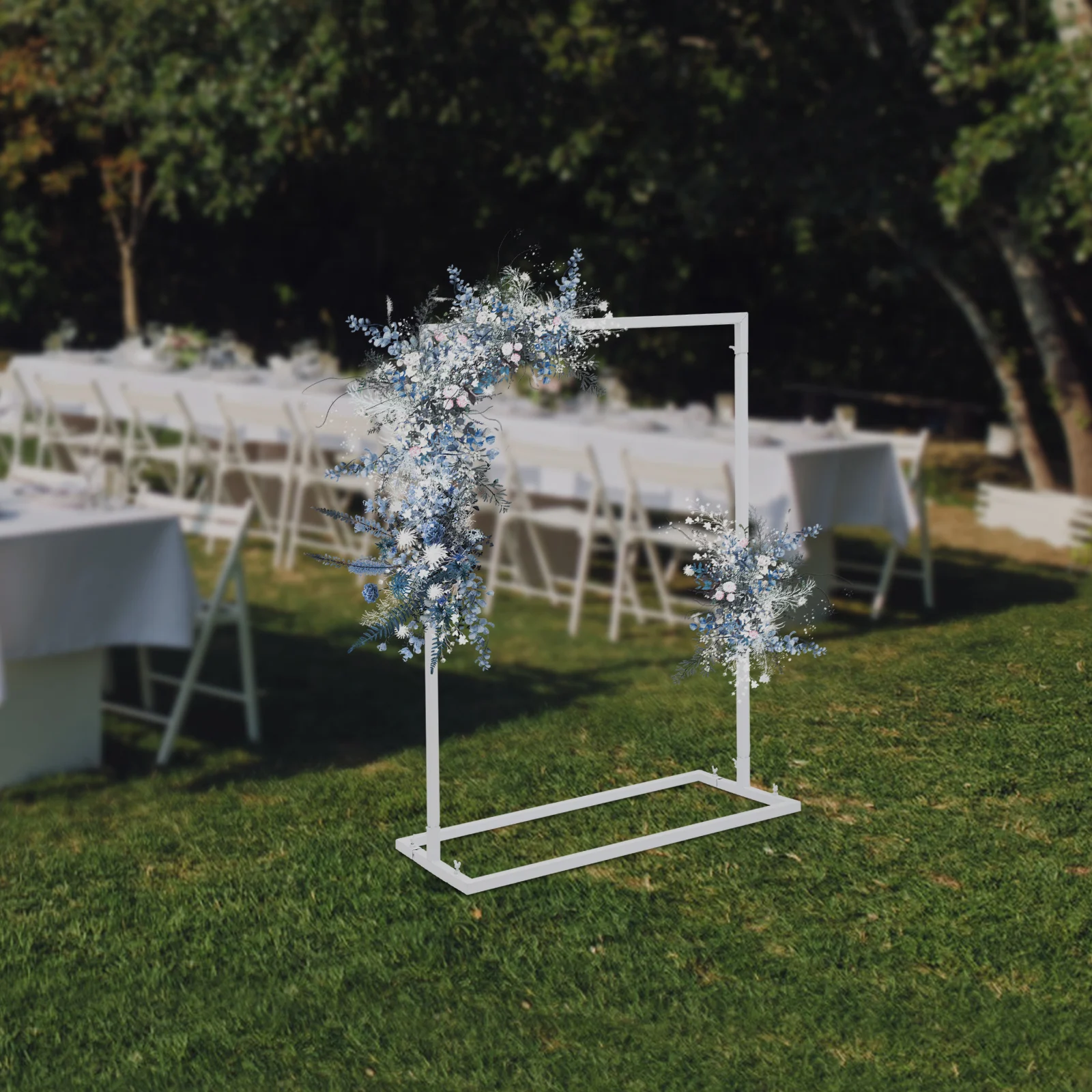 

Wedding Stand Floor Standing Build to Last Good Stability for Proposal Ceremony, Birthday Party, Wedding Event, DIY Iron White
