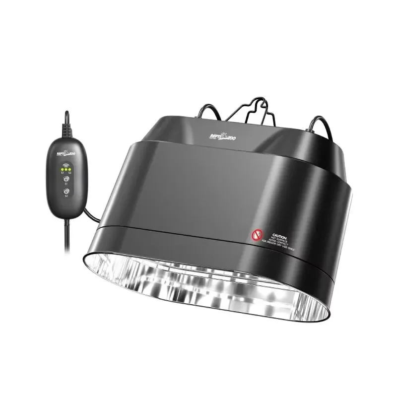 for REPTIZOO CE Smart WiFi 2-in-1 Dual Ceramic Lamp Fixture Eco-Friendly UVA/UVB Compatible APP Remote Control Temperature