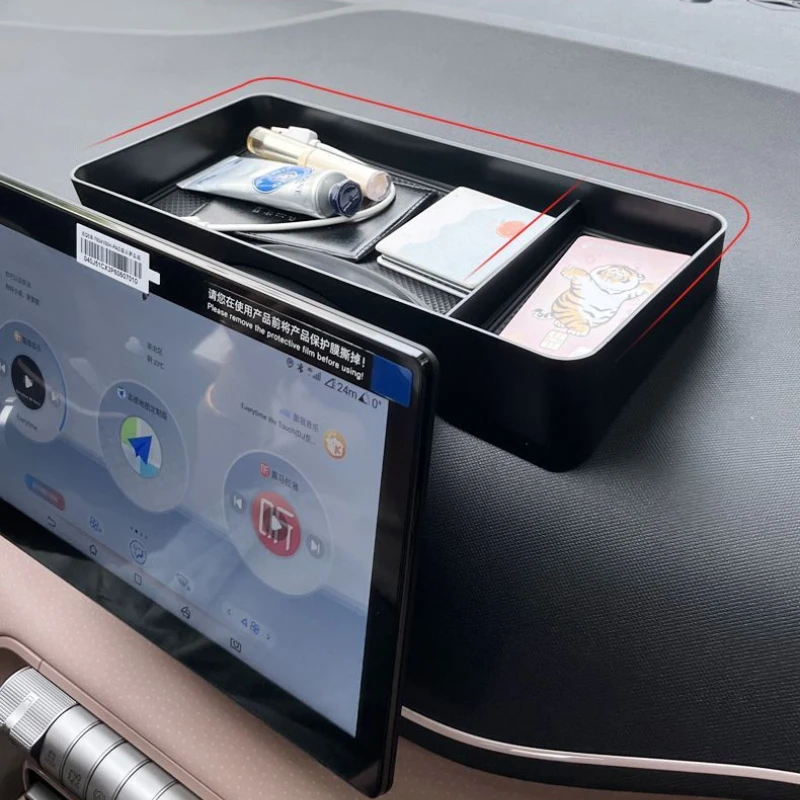 Für BYD Seagull Dolphin MINI 2025 2024 Mittelkonsole Bildschirm Hinterer Staufach Auto-Innenausstattung Armaturenbrett-Ablage – Detail 4
