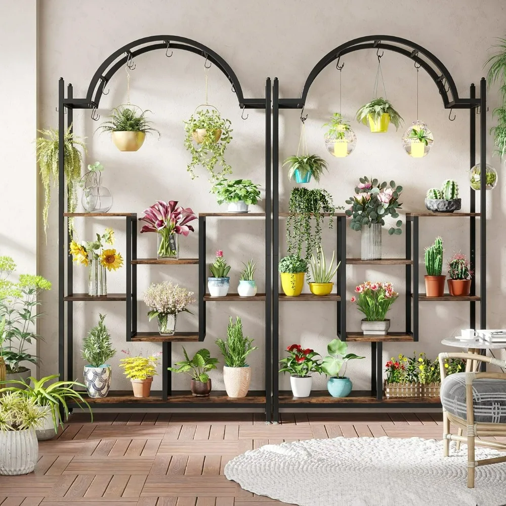 Macetas Para Colgar Antourlamm Soporte De Madera Para Plantas De 6 Niveles  De Altura, Múltiples Estantes Para Macetas, Organizador De Esquina Para  Interiores Y Exteriores, Estante De Flores De Pie Para Sala, image size:1000x1000