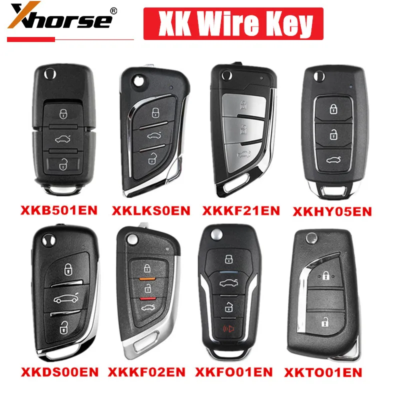 1PCS/LOT Xhorse XK Wire Remote Key XKB501EN XKLKS0EN XKKF21EN XKHY05EN XKDS00EN XKKF02EN XKFO01EN XKTO01EN for VVDI2