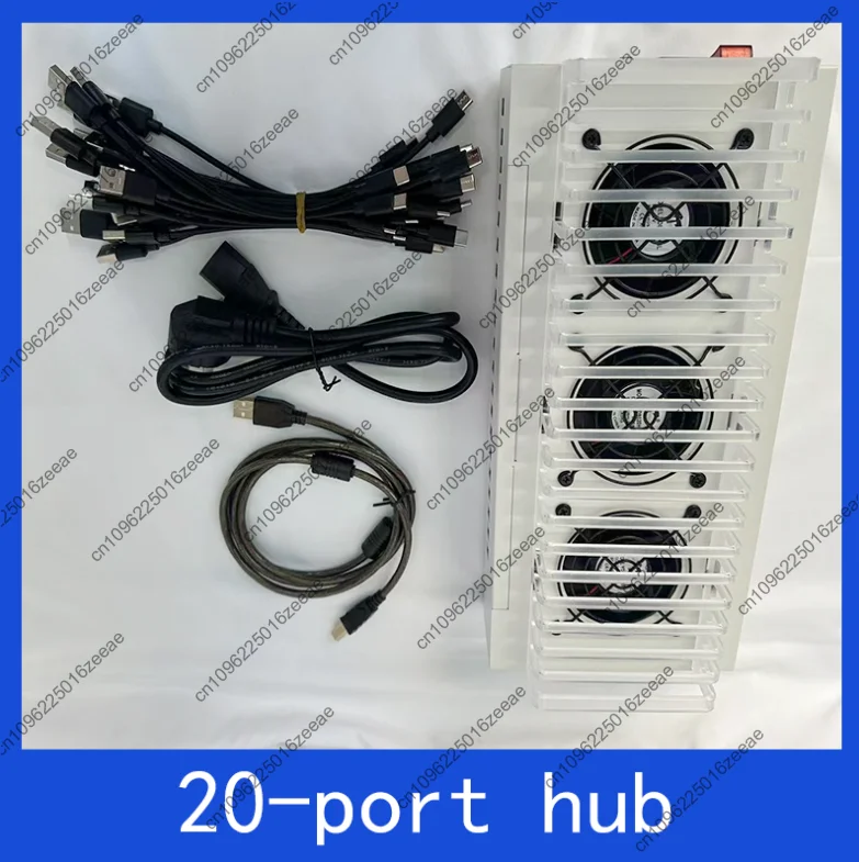 20 Ports Box Phone Farm USB Hub Android Motherboard Control Box Batch Synchronization Control Unified Management Smartphones