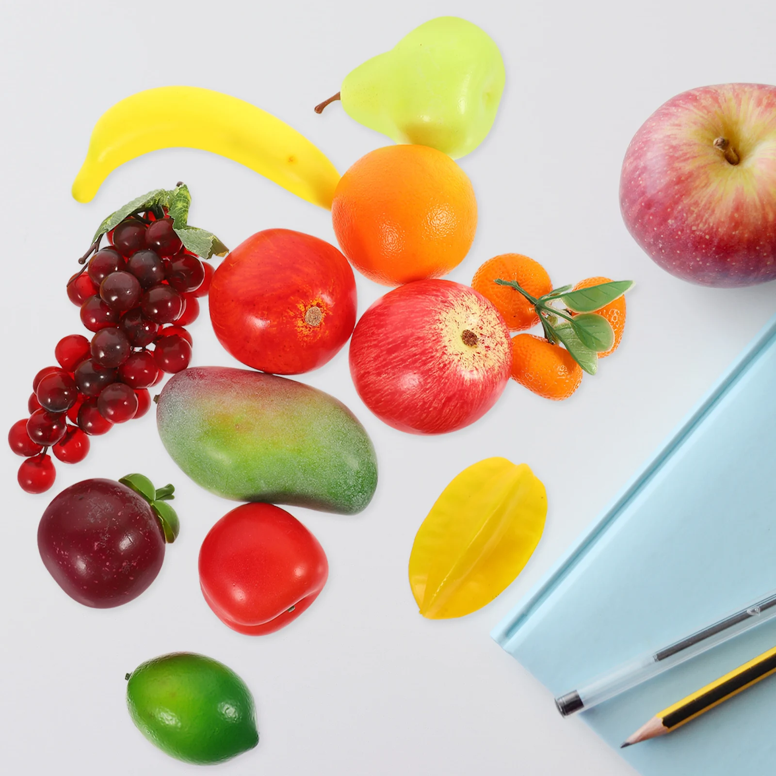 

12pcs Fake Models Lifelike Ornaments Simulation Fruits Decorative Molds Photography Props Restaurant Display Foam Decorative