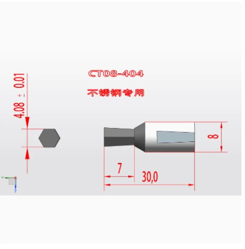 

1pc CT08 HSS-TiCN Rotary Punching Cutter Tool 8mm Shank Inner Hexagon for Stainless Steel