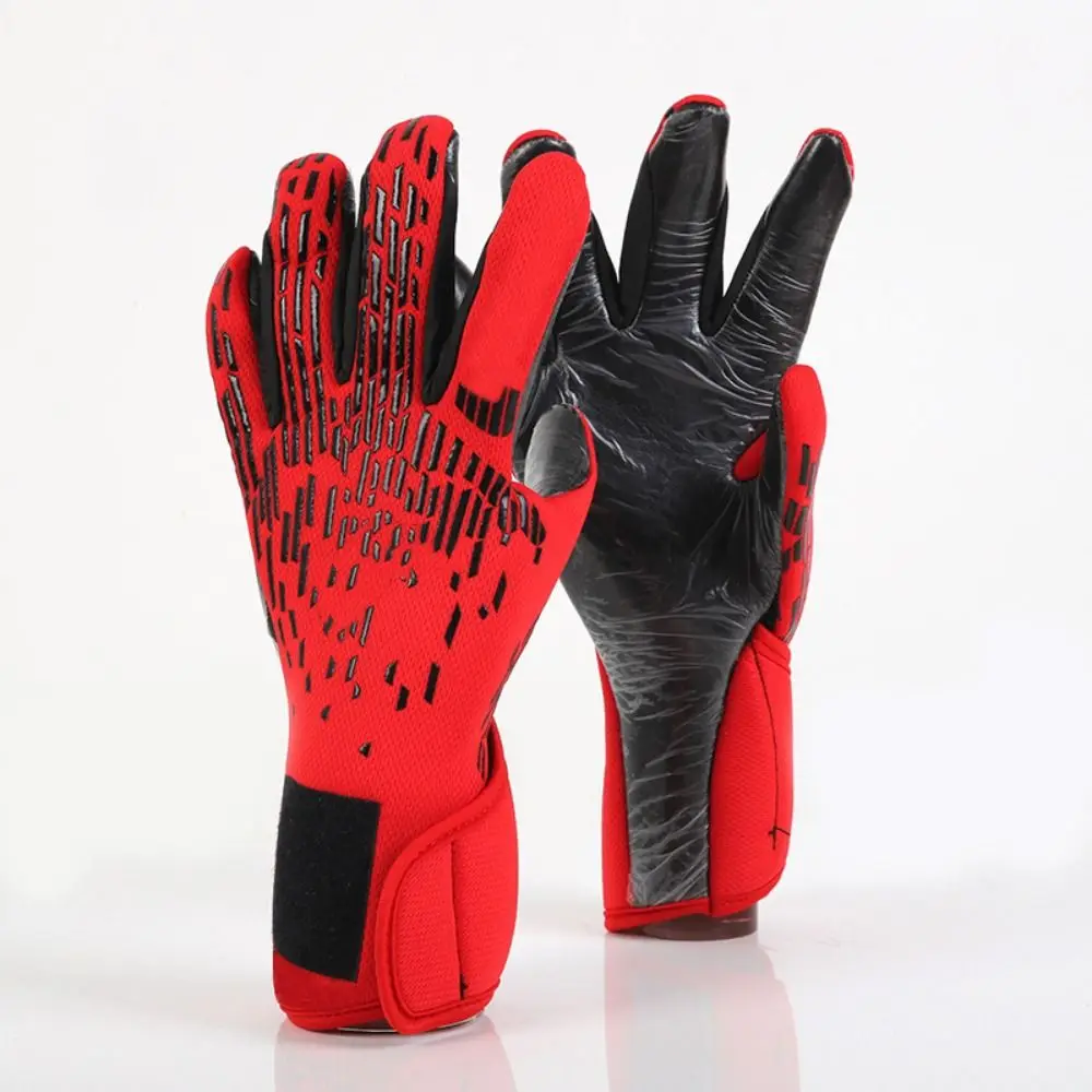 

Anti-Slip Goalie Gloves Wear Resistant Finger Protection Latex Gloves Cushioning Antiskid Soccer Goalkeeper Gloves Play Soccer