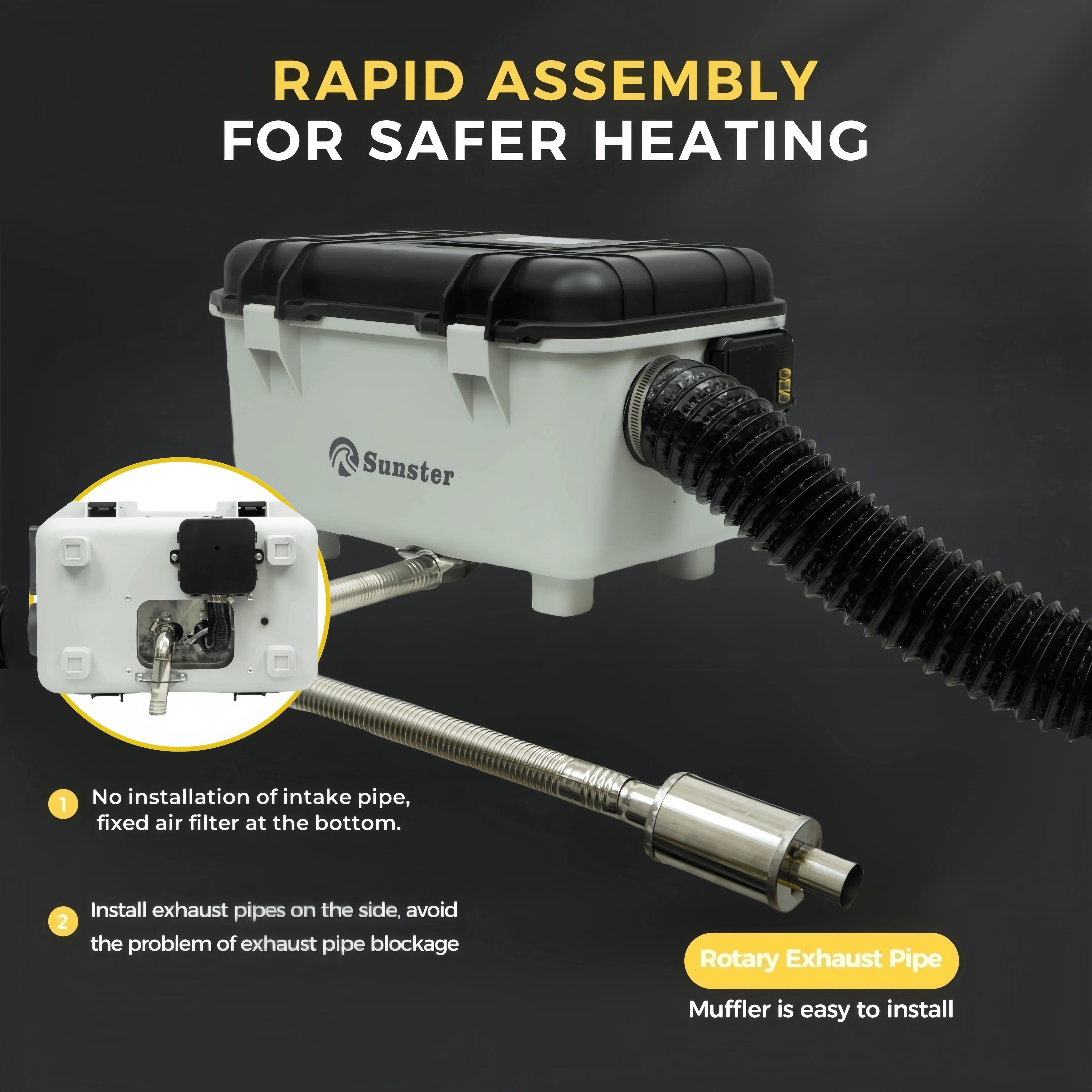 8KW صندوق أدوات 12 فولت و 24 فولت 110-240 فولت سخان هواء ديزل فائق الهدوء الكل في واحد سخان التوقف مع تطبيق بلوتوث لخيمة سيارة شاحنة RV