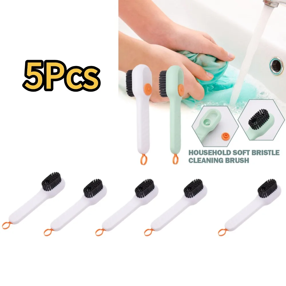 

5 шт., щетка для чистки, жидкая щетка для обуви с мягкой щетиной, щетка для одежды с длинной ручкой, многофункциональное средство для чистки обуви, аксессуары для чистки