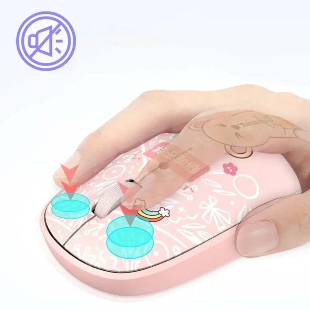 New 2.4Ghz Wireless Mouse Bluetooth 5.0 Silent Bluetooth Mice Lightweight Gift Computer Mouse Office