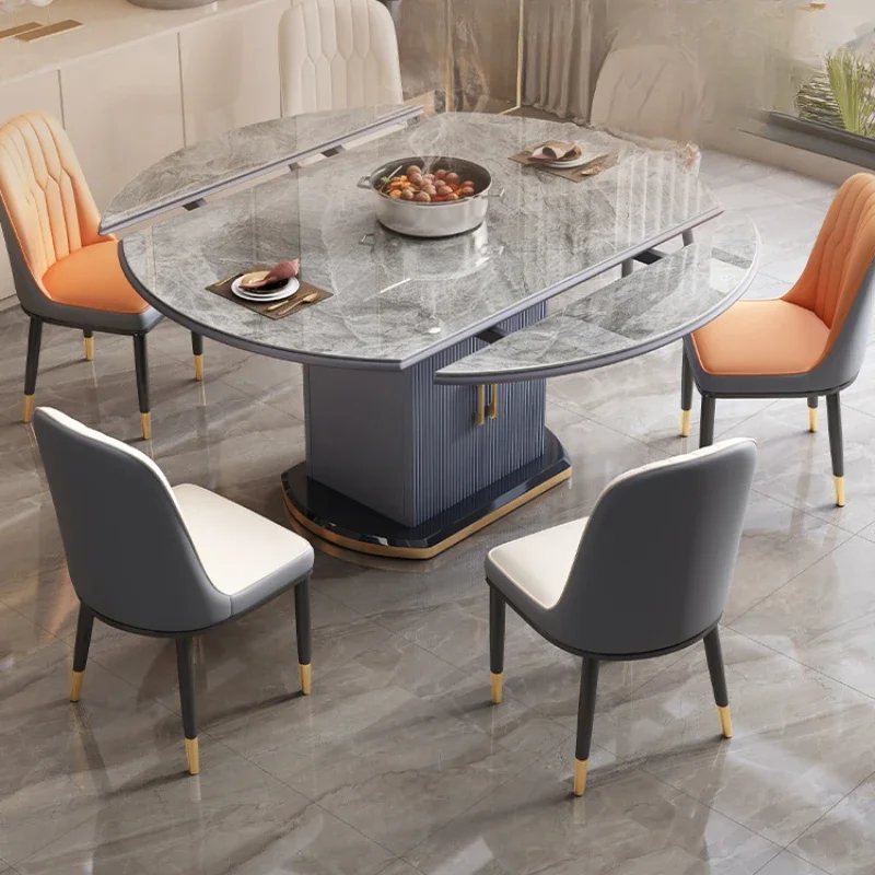 

Выдвижной стол для столовой, круглый обеденный стол, наборы промышленной садовой мебели, расширяемые боковые столы Tavolo Pranzo, индивидуальные