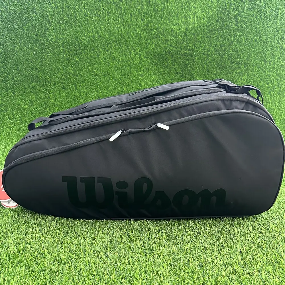 

Wilson Noir Tour Tennis Backpack - Holds up to 12 Rackets large capacity tennis bag "Series Noir" Collection WR8029701001
