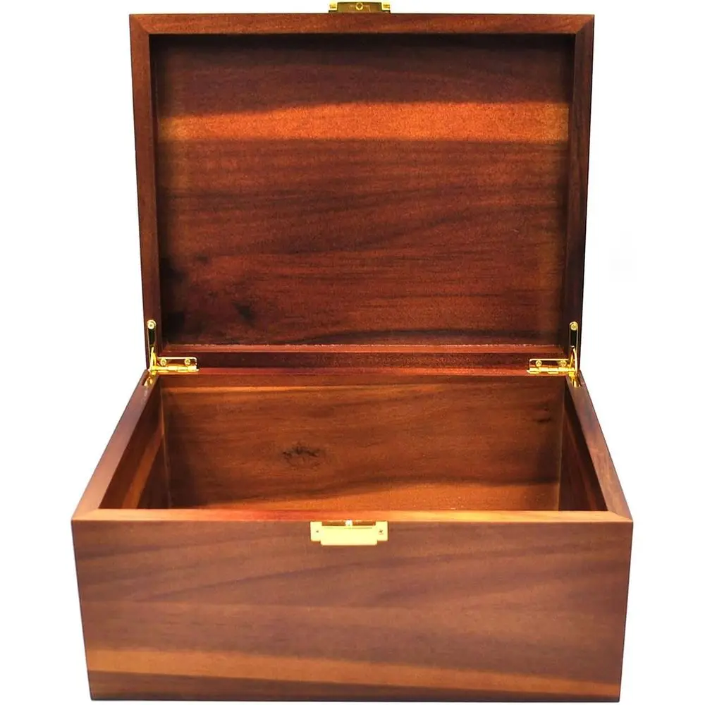 Cofre de almacenamiento de madera vintage con tapa con bisagras, ideal para souvenirs, joyas, herramientas, ropa y más, 11x8.5x5.1