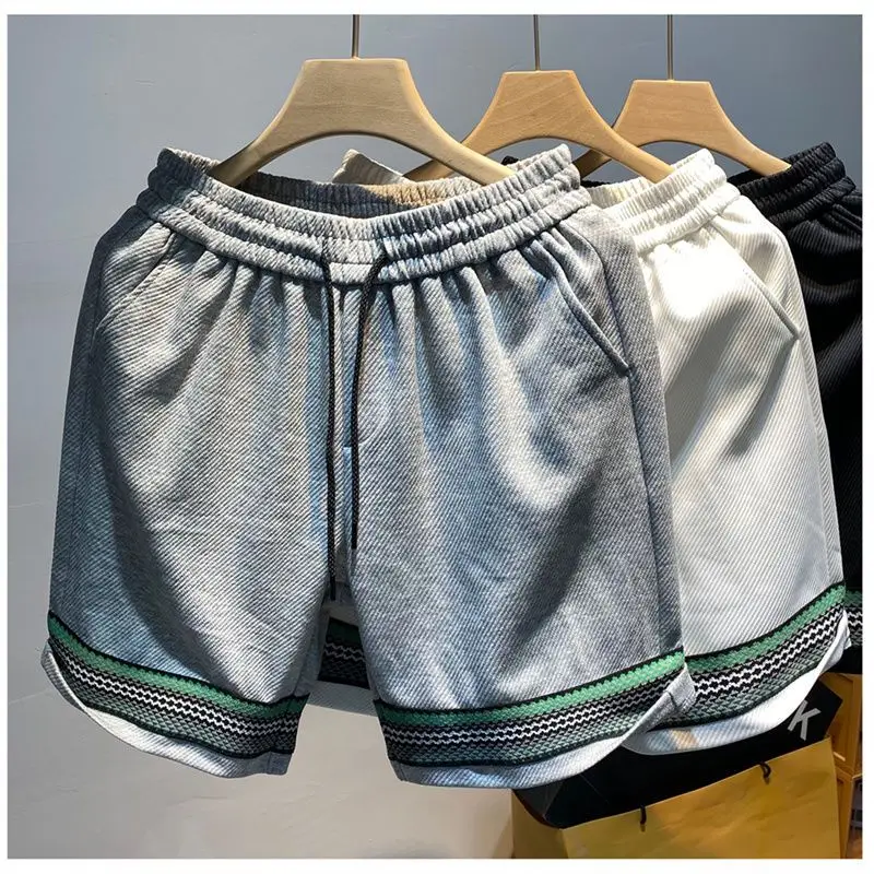 Fashion New Casual Shorts Men\'s Summer Simple Beach Pants Trendy Brand Fashionable Outer Wear Loose Sports Shorts