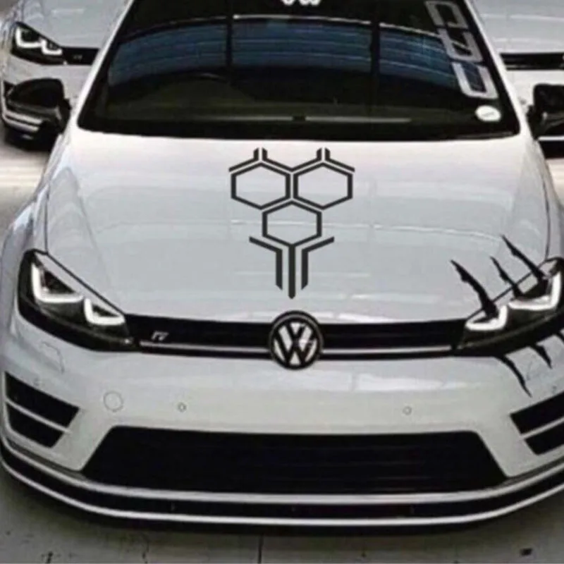 Honeycomb Upper Cowl Car Vinly Decals Racing Stickers Tunning Wrap Accessories On Hood For hyundai accent,kia rio,audi q5,ford