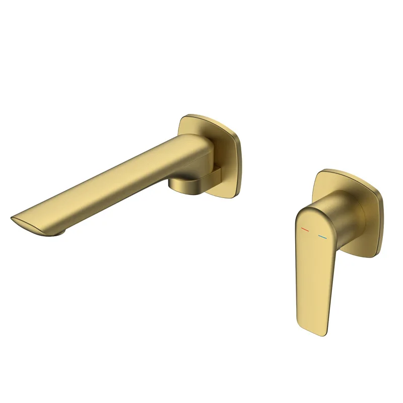 

Faucet, recessed wall type, all copper, toilet, hot and cold water