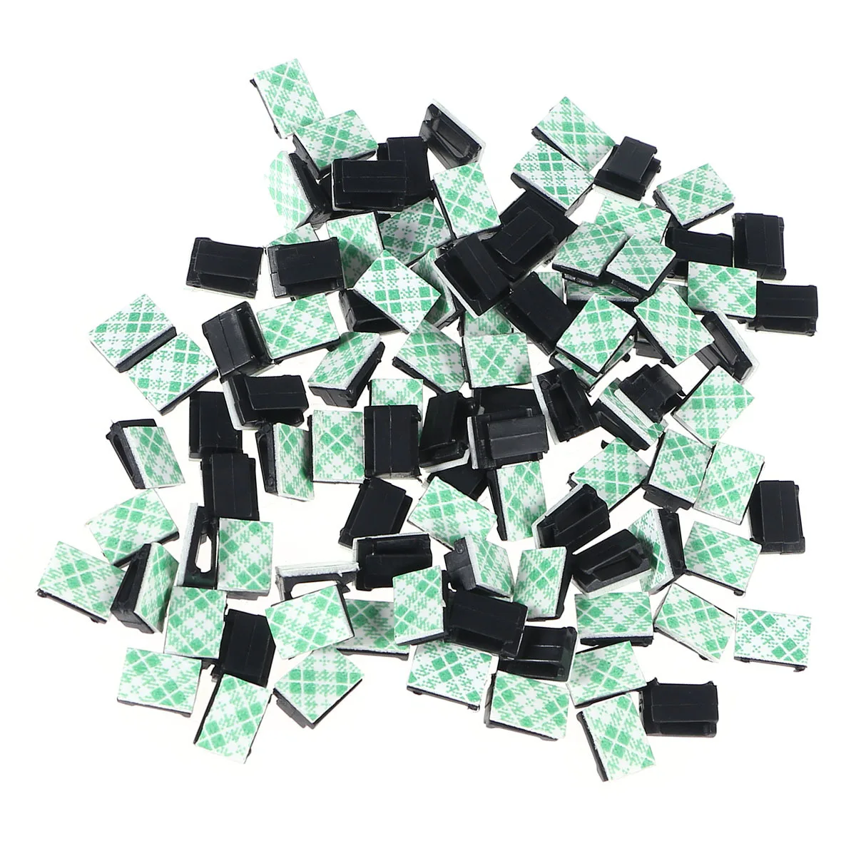 

100Pcs Cable Tie Holder Adhesive Wire Clip for Tangled Cord Control Simple Installation Clean Black