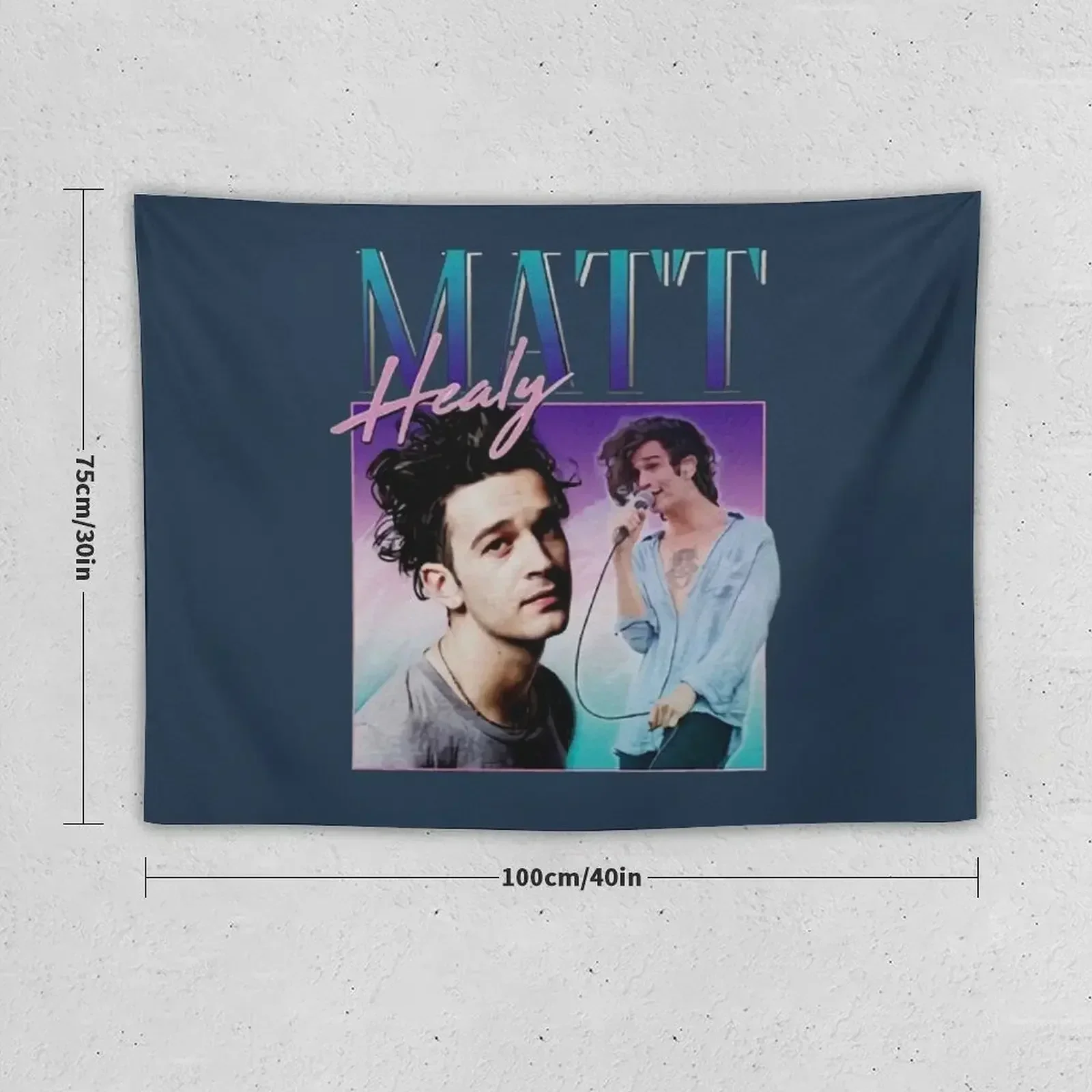 Matt Healy Homage Funny Matty 1975 Retro 90's 80's Party Tapestry Wall Coverings Tapestry