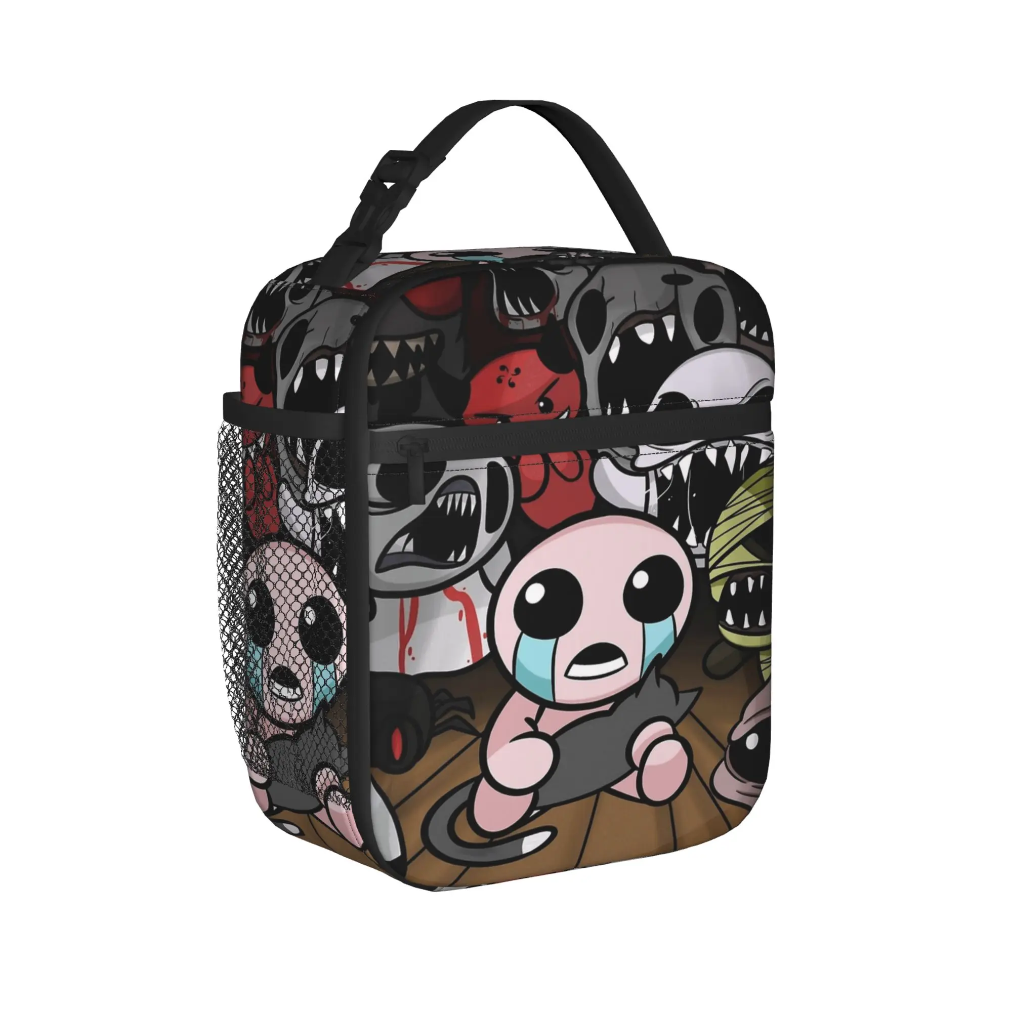 The Binding of Isaac Lunch Bag  Office Lunch Box For Unisex Casual Print Thermal Tote Handbags Oxford Portable Cooler Bag
